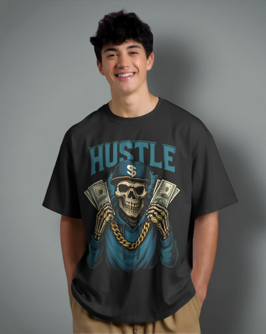 🔥 Hustle Mode On – Oversized Streetwear Tee